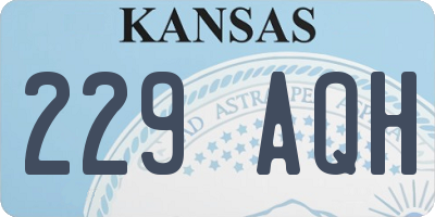 KS license plate 229AQH