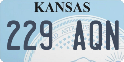 KS license plate 229AQN