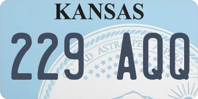 KS license plate 229AQQ