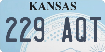KS license plate 229AQT