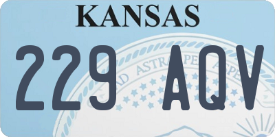KS license plate 229AQV