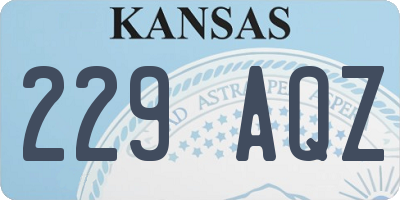 KS license plate 229AQZ