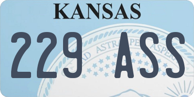 KS license plate 229ASS