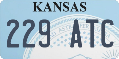 KS license plate 229ATC