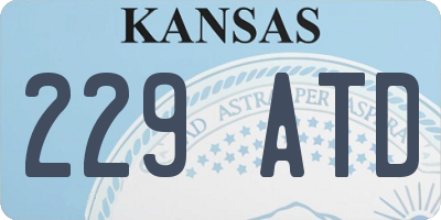 KS license plate 229ATD