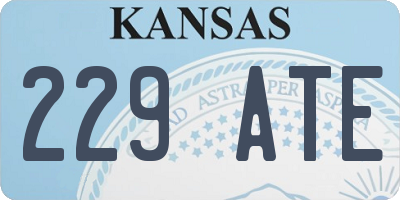 KS license plate 229ATE
