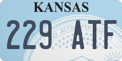 KS license plate 229ATF