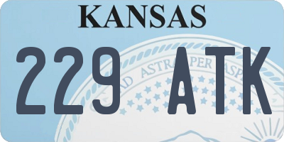 KS license plate 229ATK