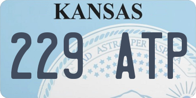 KS license plate 229ATP