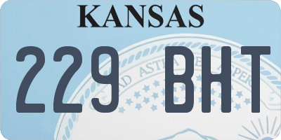 KS license plate 229BHT