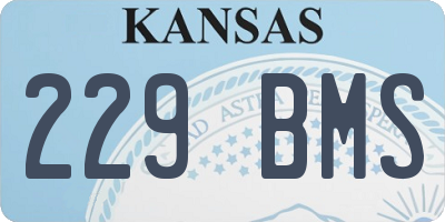 KS license plate 229BMS