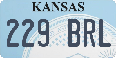KS license plate 229BRL