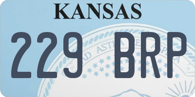 KS license plate 229BRP