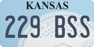 KS license plate 229BSS