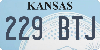 KS license plate 229BTJ