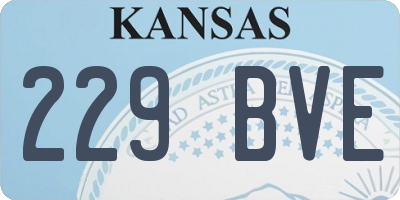 KS license plate 229BVE