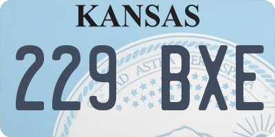 KS license plate 229BXE