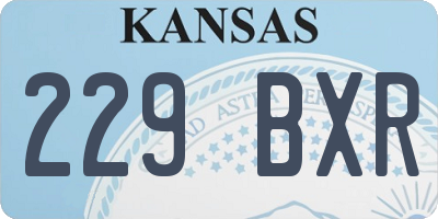 KS license plate 229BXR