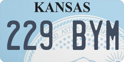 KS license plate 229BYM