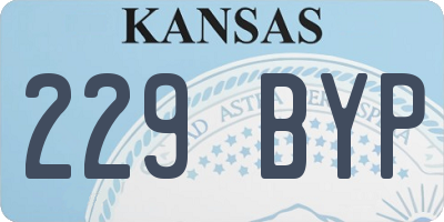 KS license plate 229BYP
