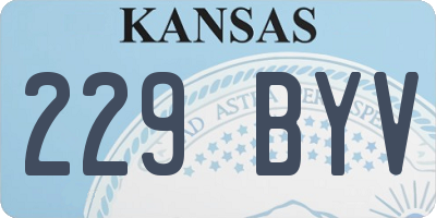 KS license plate 229BYV