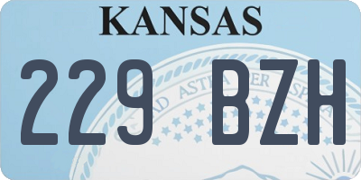 KS license plate 229BZH