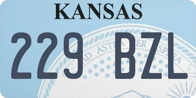 KS license plate 229BZL