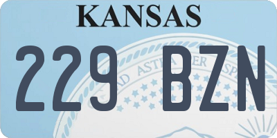 KS license plate 229BZN