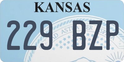 KS license plate 229BZP