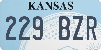 KS license plate 229BZR