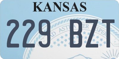 KS license plate 229BZT