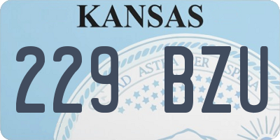 KS license plate 229BZU
