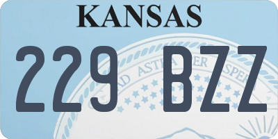 KS license plate 229BZZ