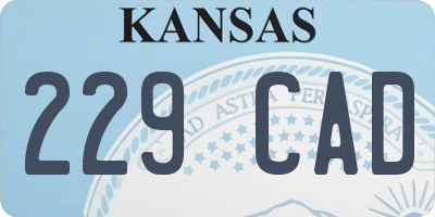 KS license plate 229CAD