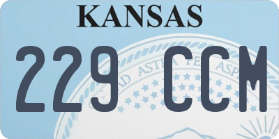KS license plate 229CCM