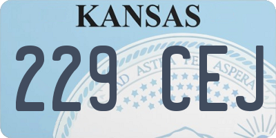 KS license plate 229CEJ