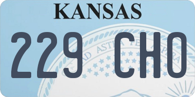 KS license plate 229CHO