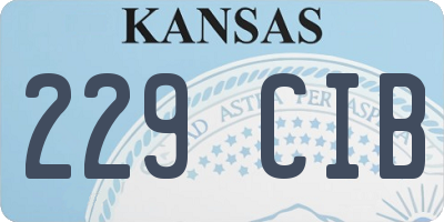 KS license plate 229CIB