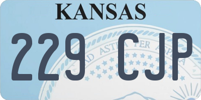 KS license plate 229CJP
