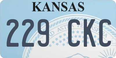 KS license plate 229CKC