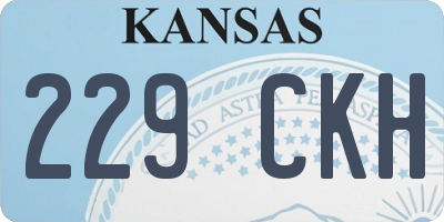 KS license plate 229CKH
