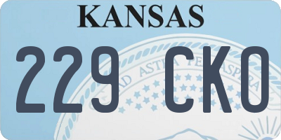 KS license plate 229CKO