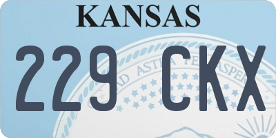 KS license plate 229CKX