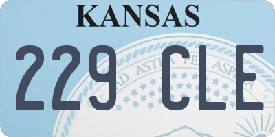 KS license plate 229CLE