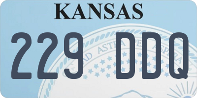 KS license plate 229DDQ