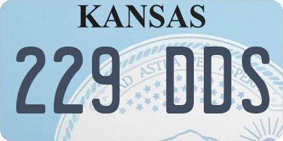 KS license plate 229DDS