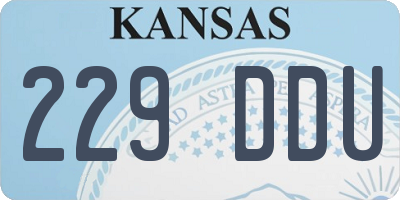 KS license plate 229DDU