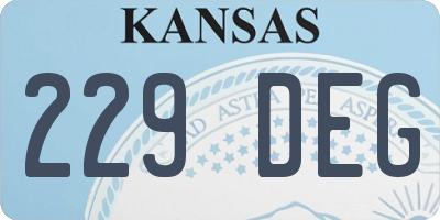 KS license plate 229DEG