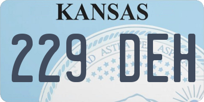KS license plate 229DEH