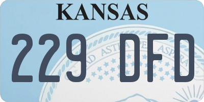 KS license plate 229DFD